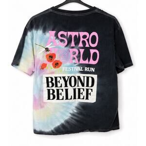 Astroworld Festival Run “Beyond Belief” Tie-Dye Graphic Tee – XL